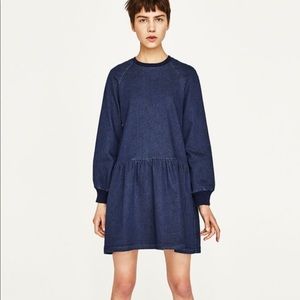 Oversized Zara denim dress XS